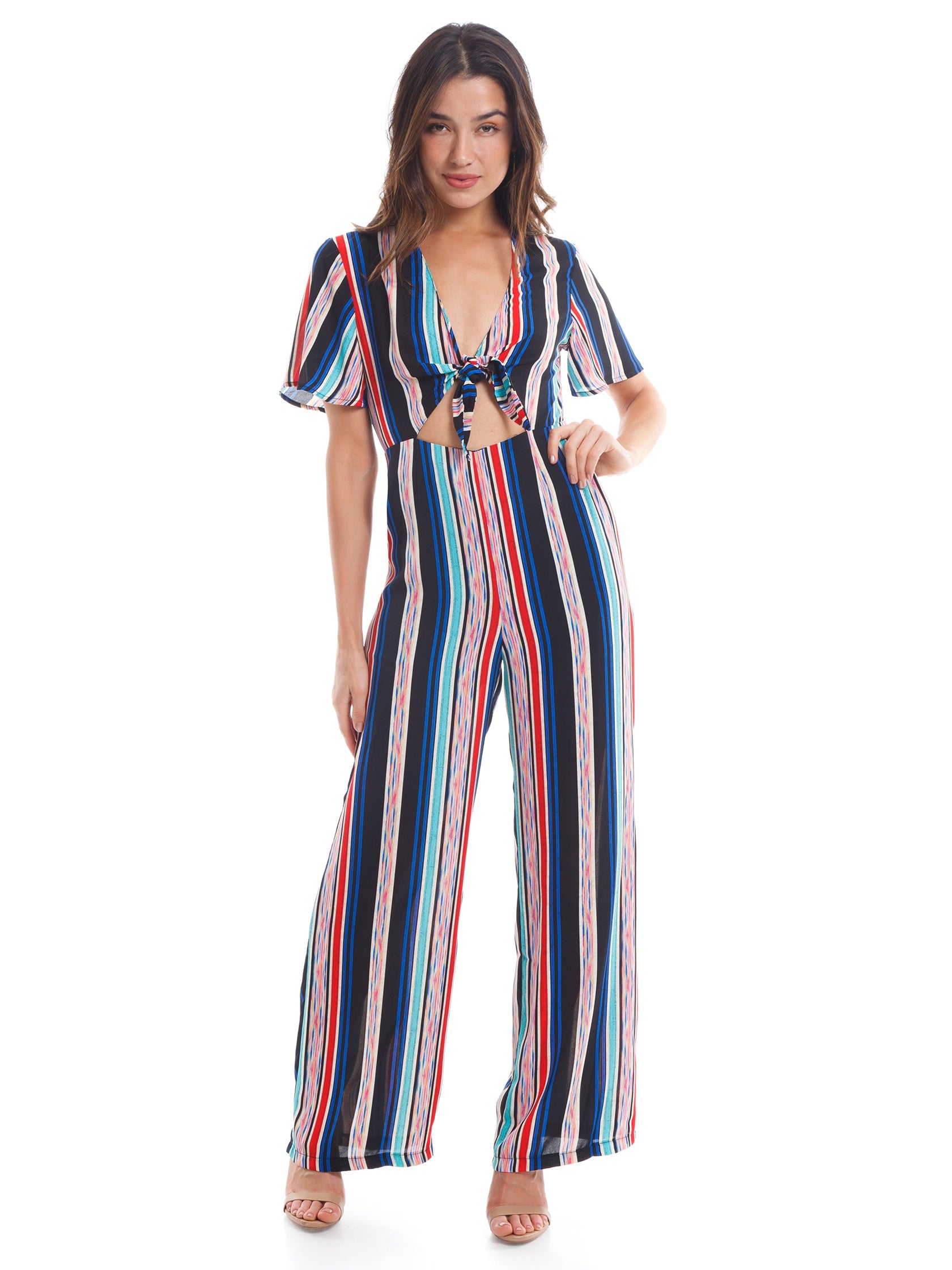 lush striped jumpsuit