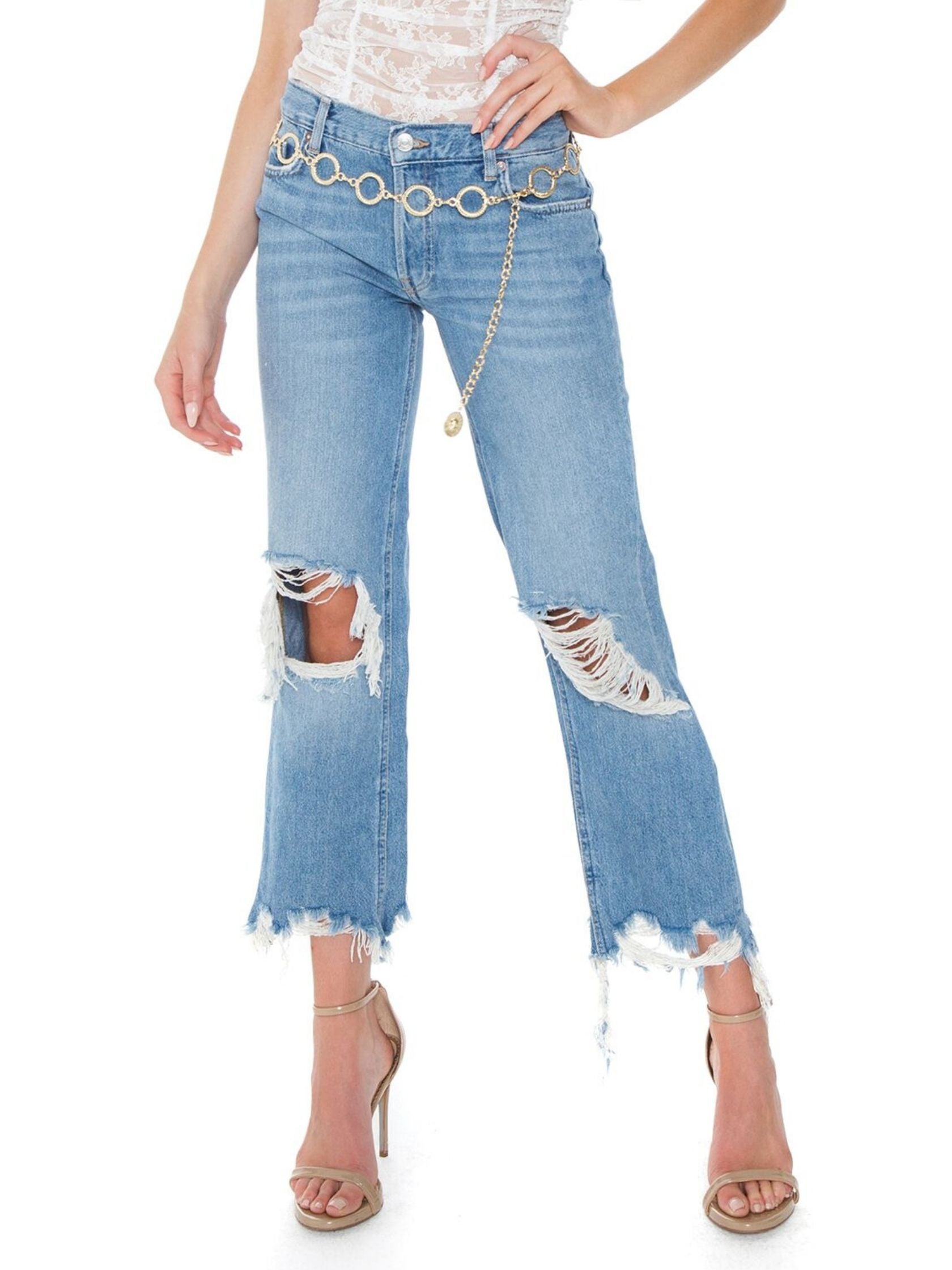 maggie straight jean in light denim