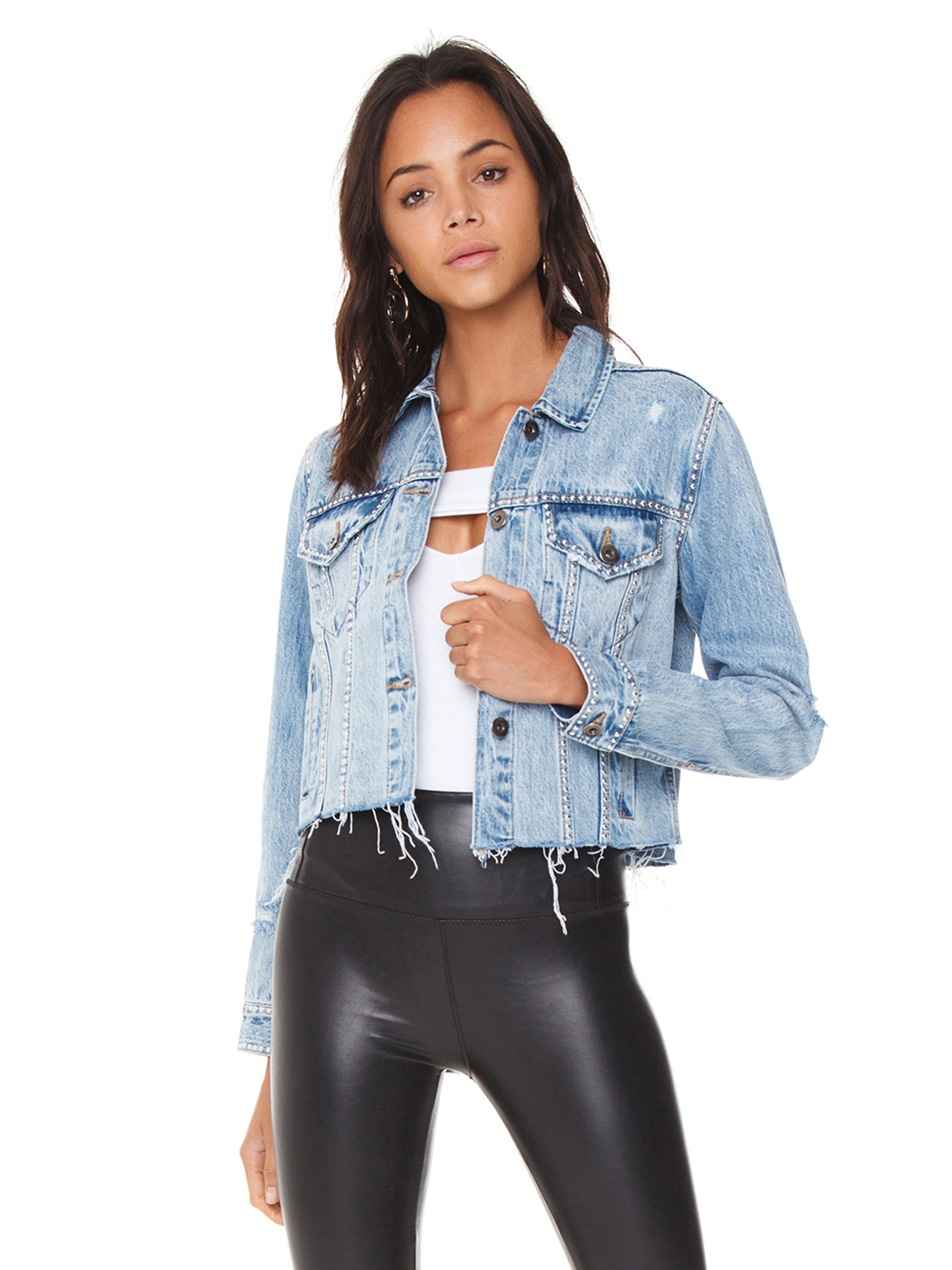 cropped denim jackets for ladies