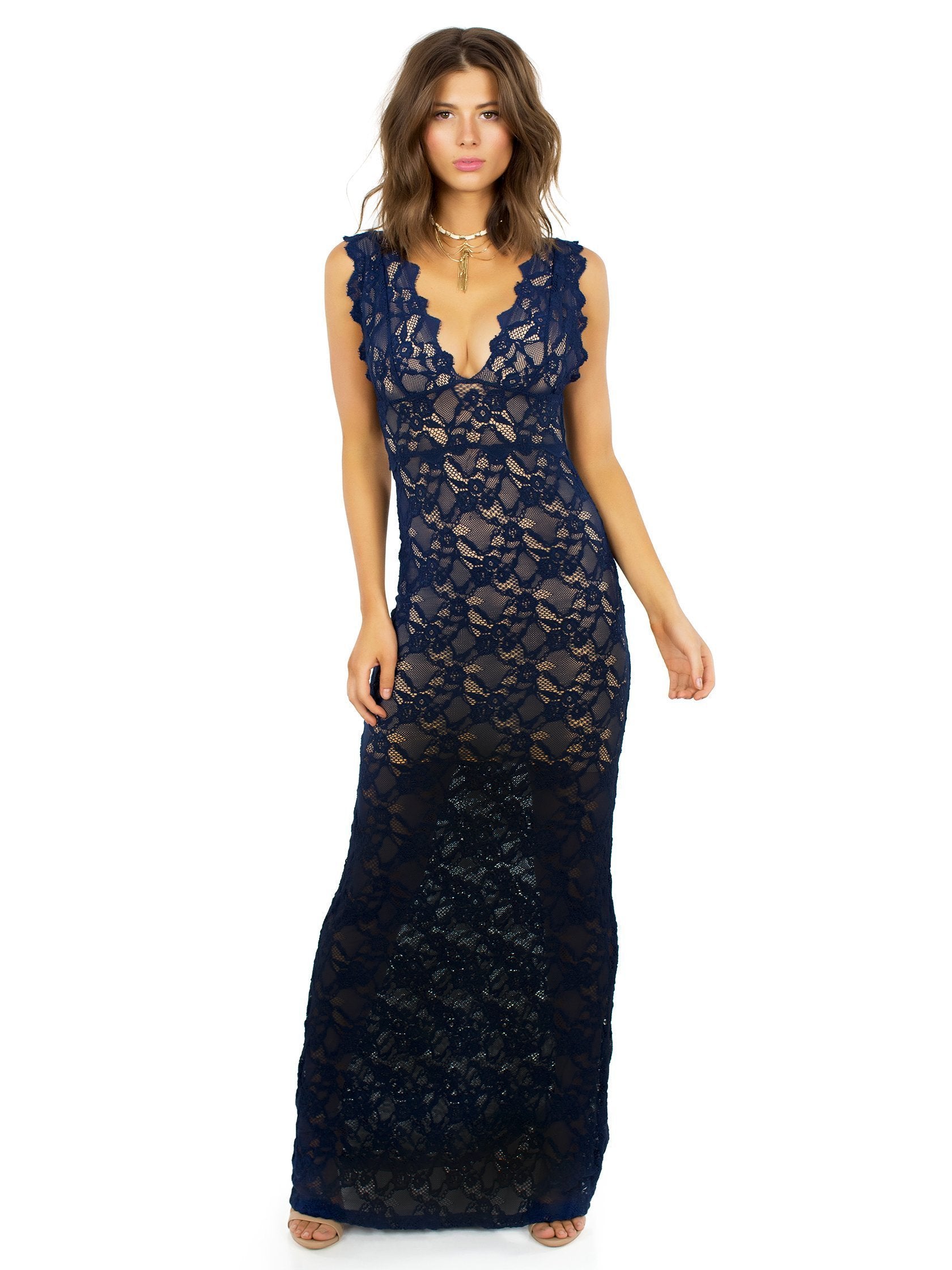 lilah rose plunge maxi dress