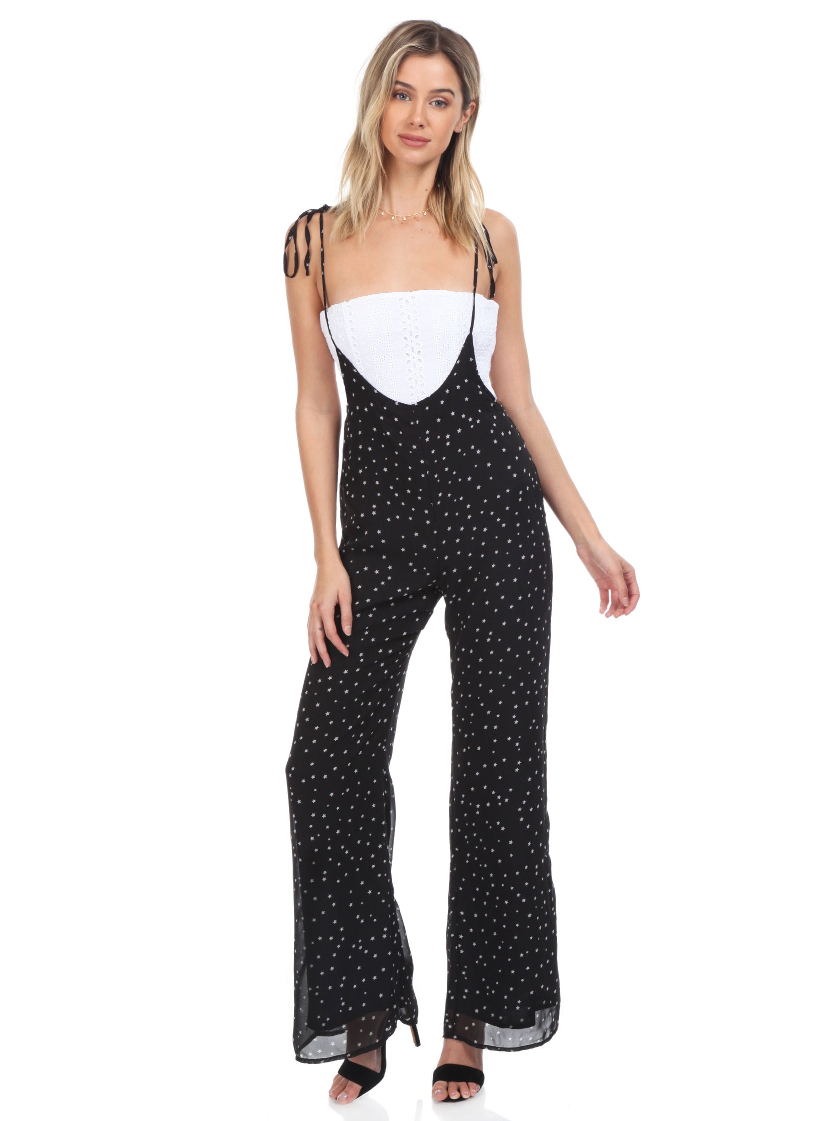 star print jumpsuit