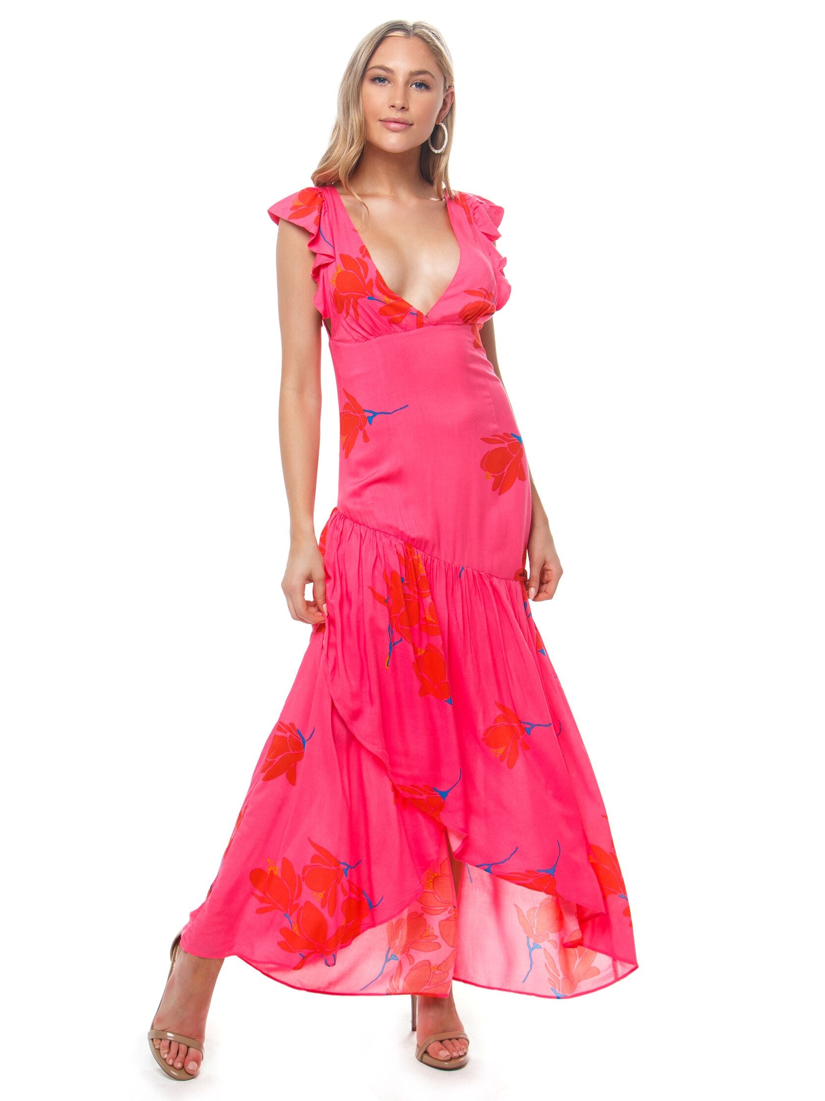 she's a waterfall maxi dress