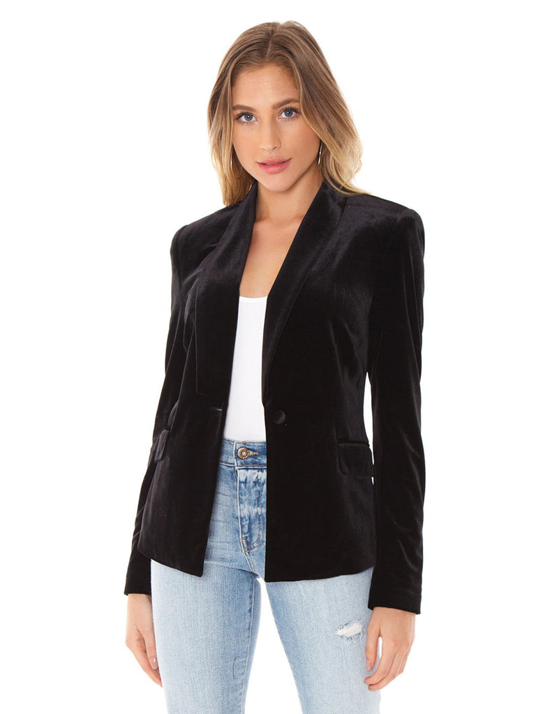 1 state puff shoulder blazer