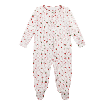 baby summer cherries pima footie