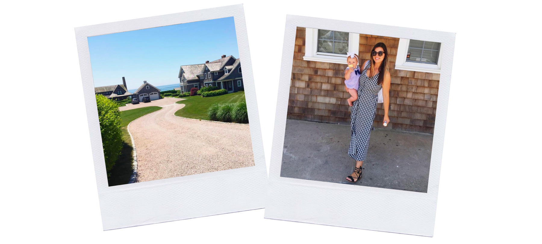 polaroids of vacation in ocean house