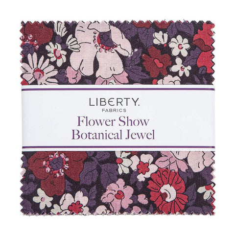 "Flower Show Botanical"- Jewel 5" Stacker, 5in Squares, 42pcs/bundle from Liberty Fabrics