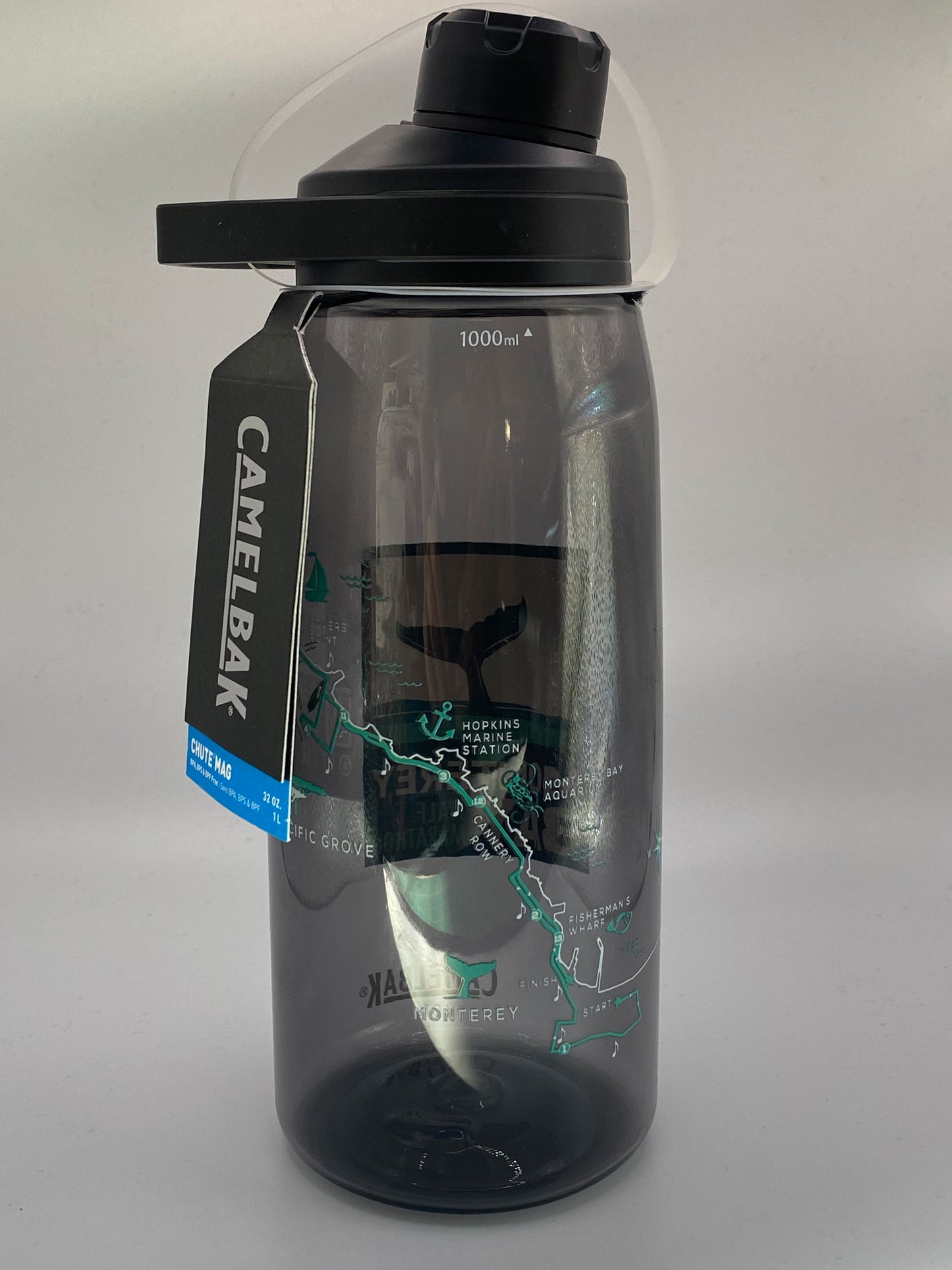 MBHM Camelbak Tritan Chute 1L Mag Water Bottle - Charcoal Big Sur Marathon Foundation Store