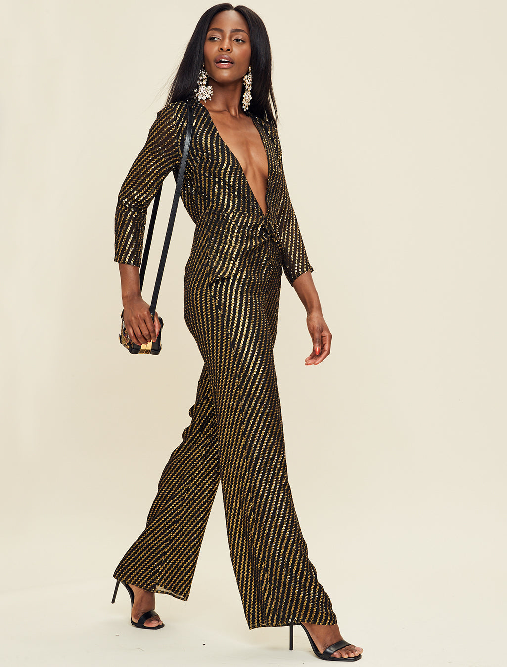 gold formal jumpsuit