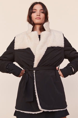 sherpa wrap coat