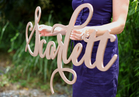 rose gold baby name sign