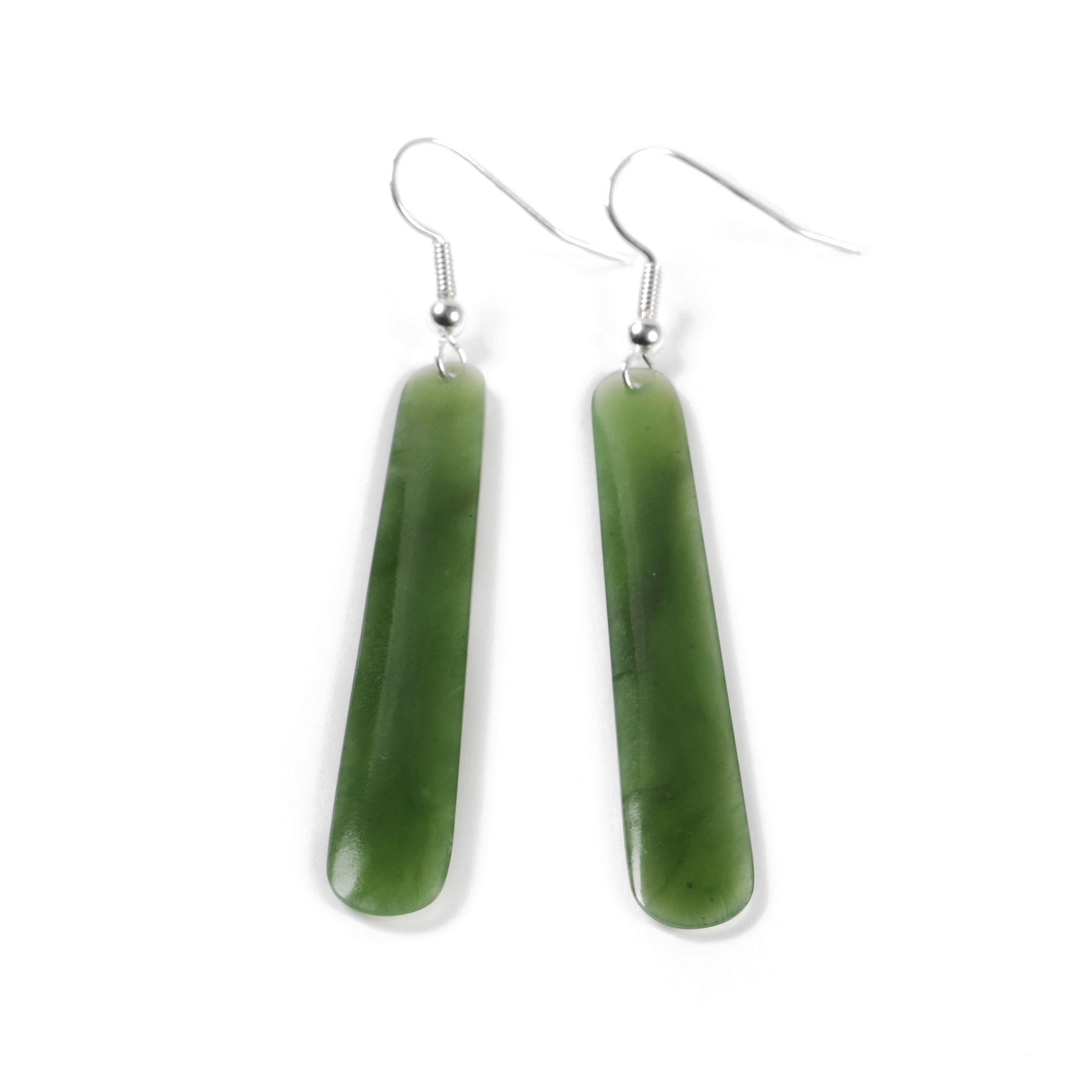 Long Curved Pounamu Earrings