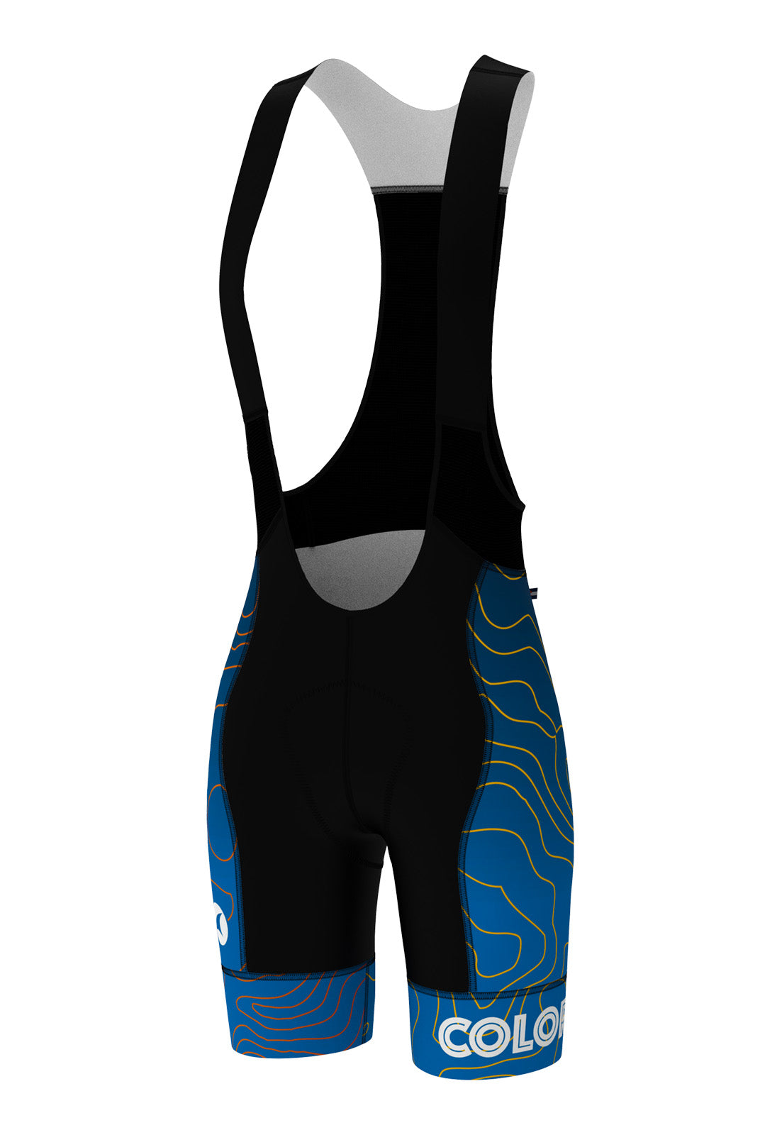 Women's Blue Colorado Cycling Bibs - Front View