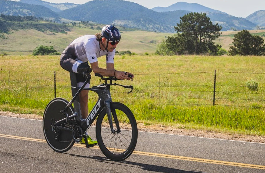 Adam Popp on his tri bike