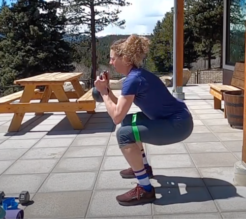 Alison Powers doing squats - ALP Cycles Coaching