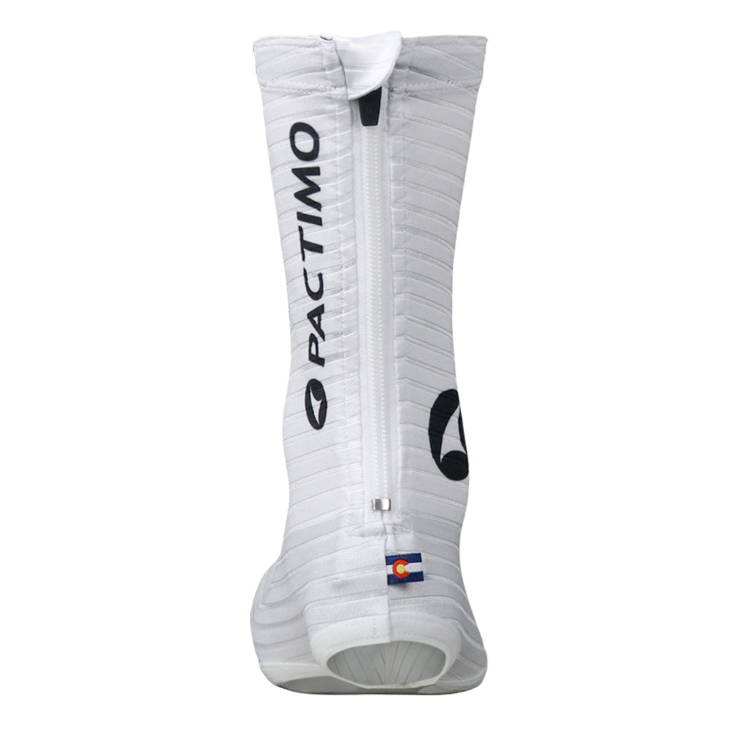 white cycling shoe covers