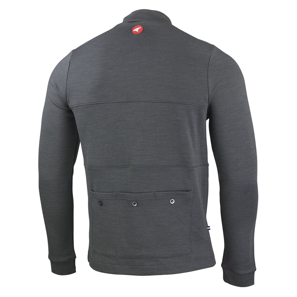 Retro Wool Cycling Jersey with Pockets 