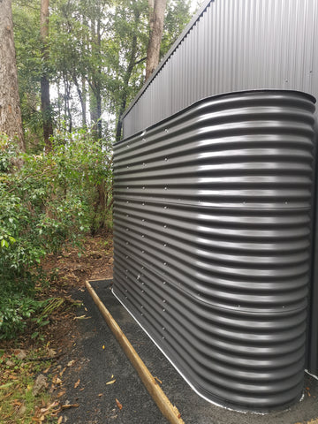 Metal water tank in Sydney