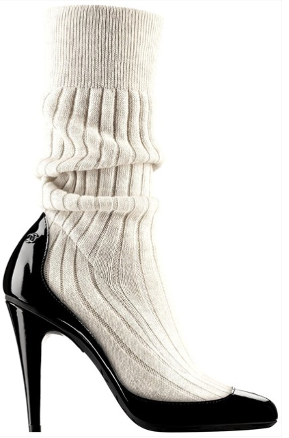 chanel sock booties