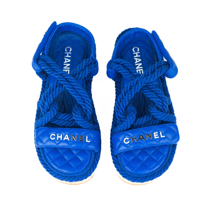 Chanel Cord & Lambskin Sandals — Luxurysnob