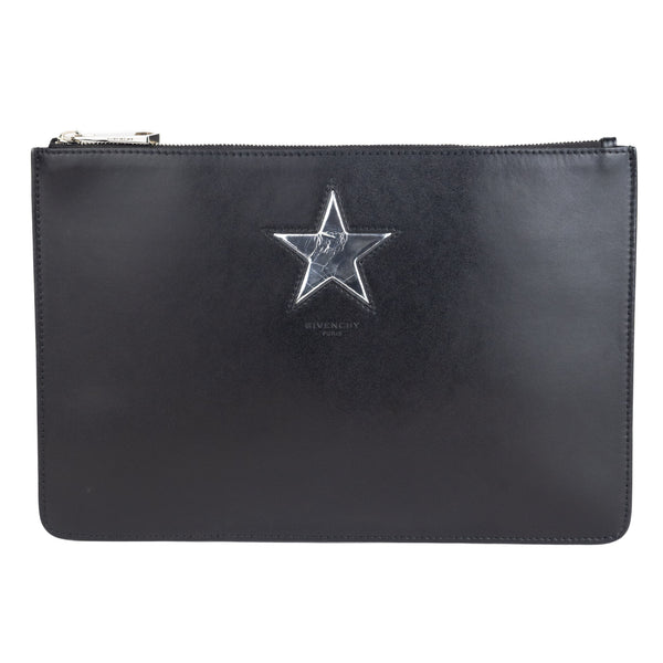 Givenchy Star Zipped Leather Pouch