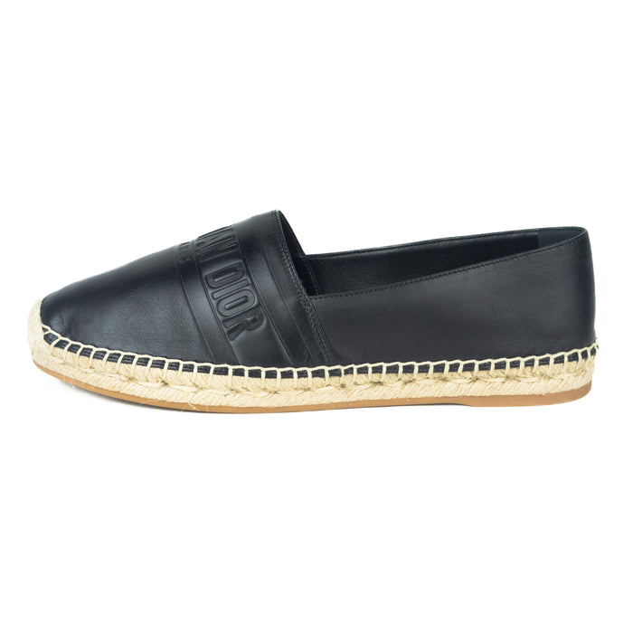 Dior Granville Espadrilles in Black Embossed Lambskin — Luxurysnob