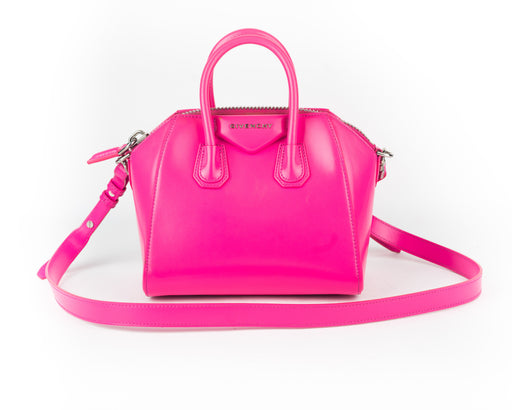 Givenchy Mini Antigona Bag in Hot Pink Smooth Leather — Luxurysnob