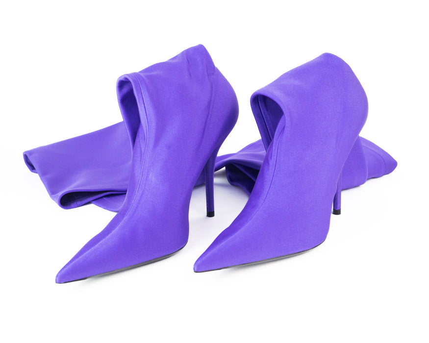 Cloth boots Balenciaga Purple size 35 EU in Cloth  18730592