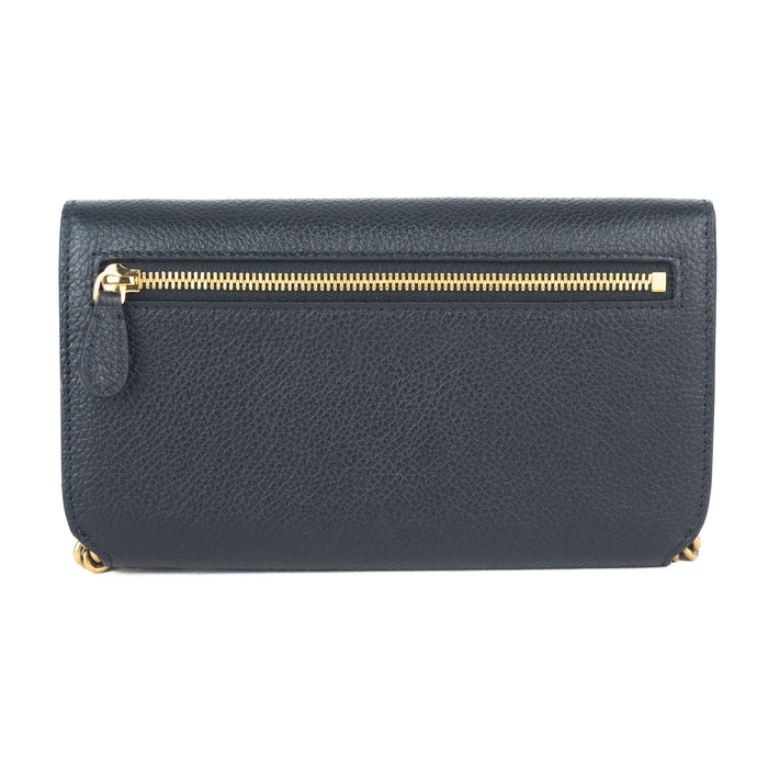Balenciaga Wallet on Chain in Black Grained Calfskin — Luxurysnob