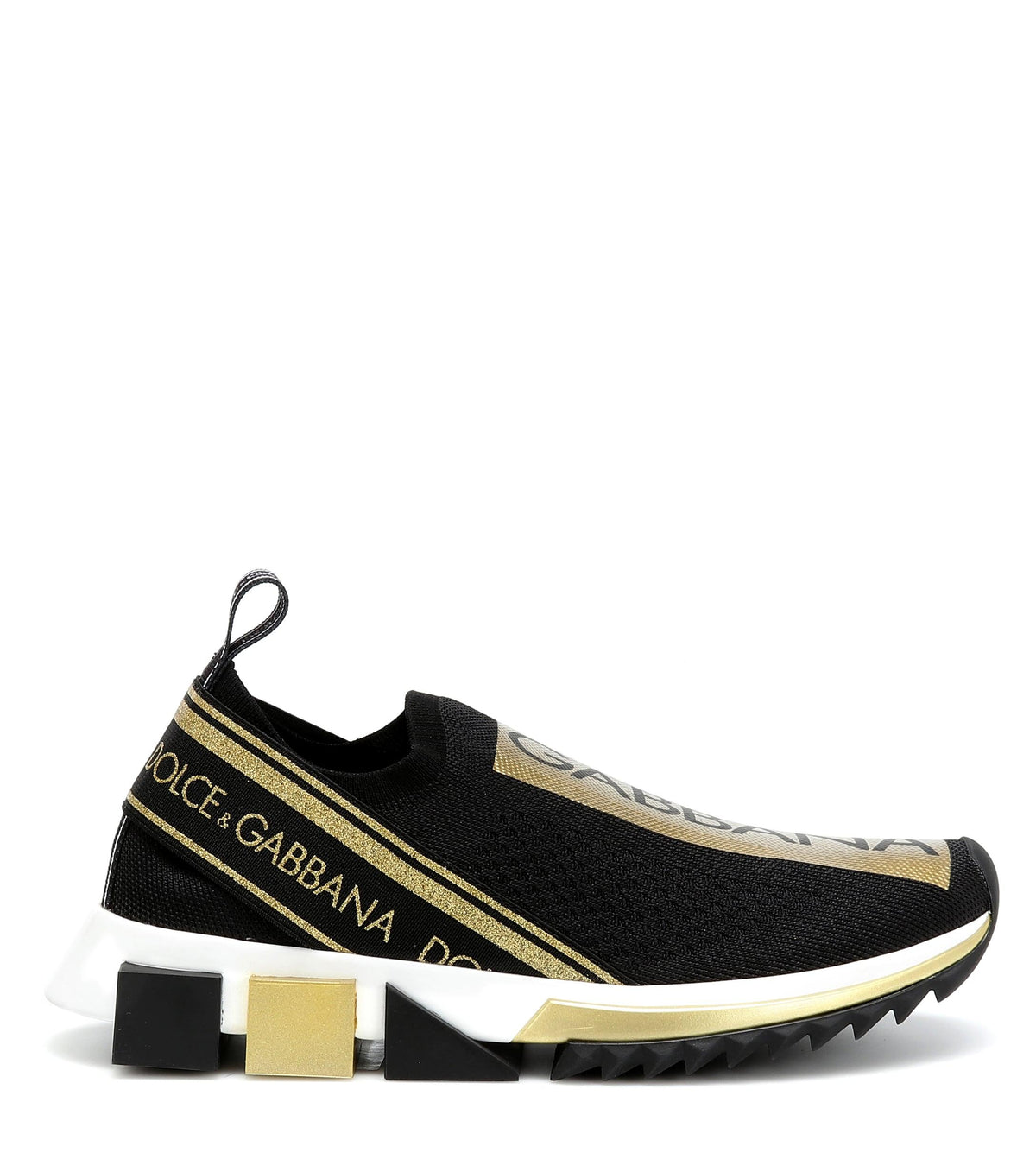 Dolce and Gabbana Sorrento Sneakers in Black and Gold — Luxurysnob