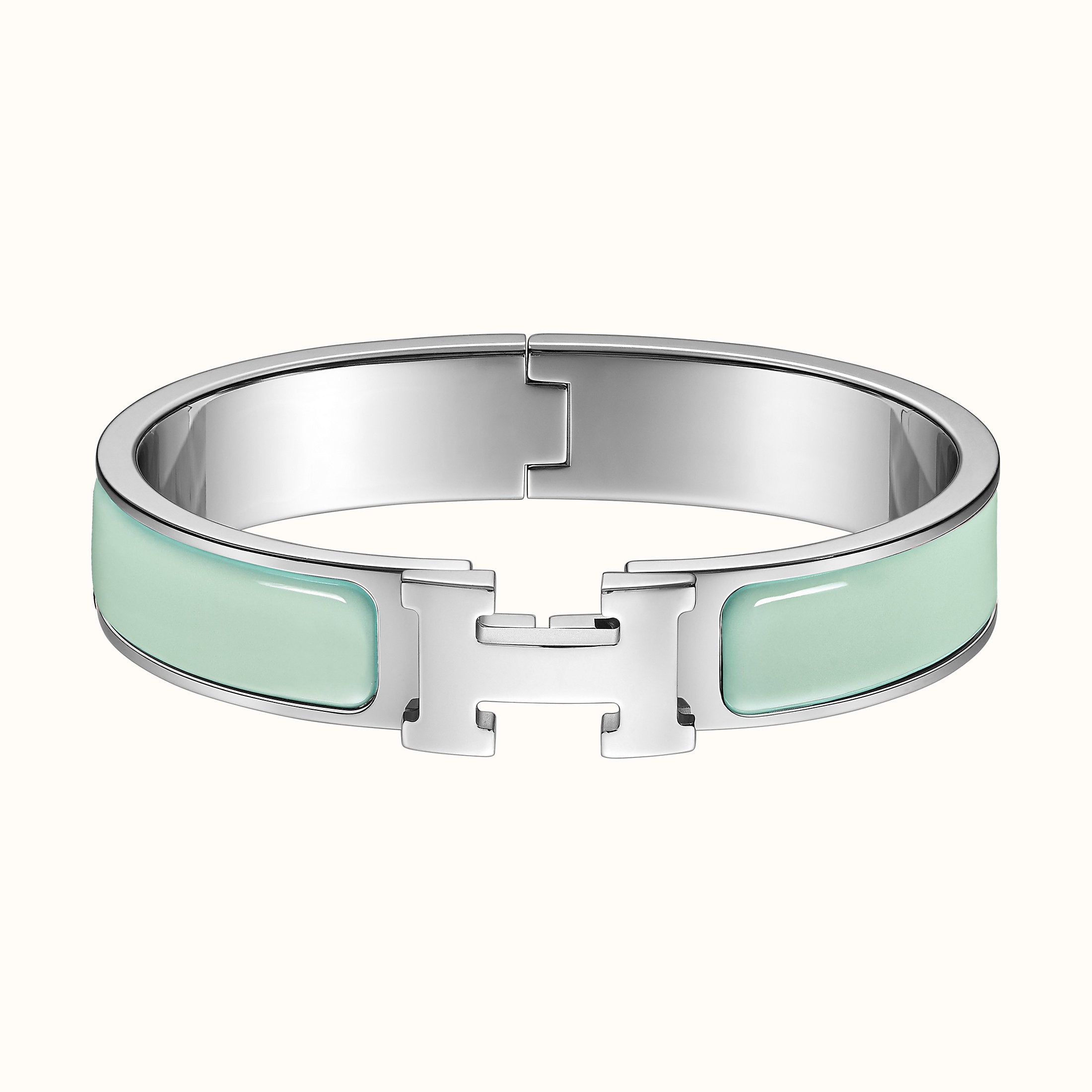 silver hermes h bracelet