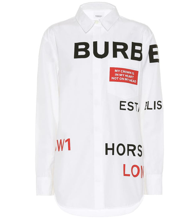 Burberry Horseferry cotton shirt size 12 — Luxurysnob