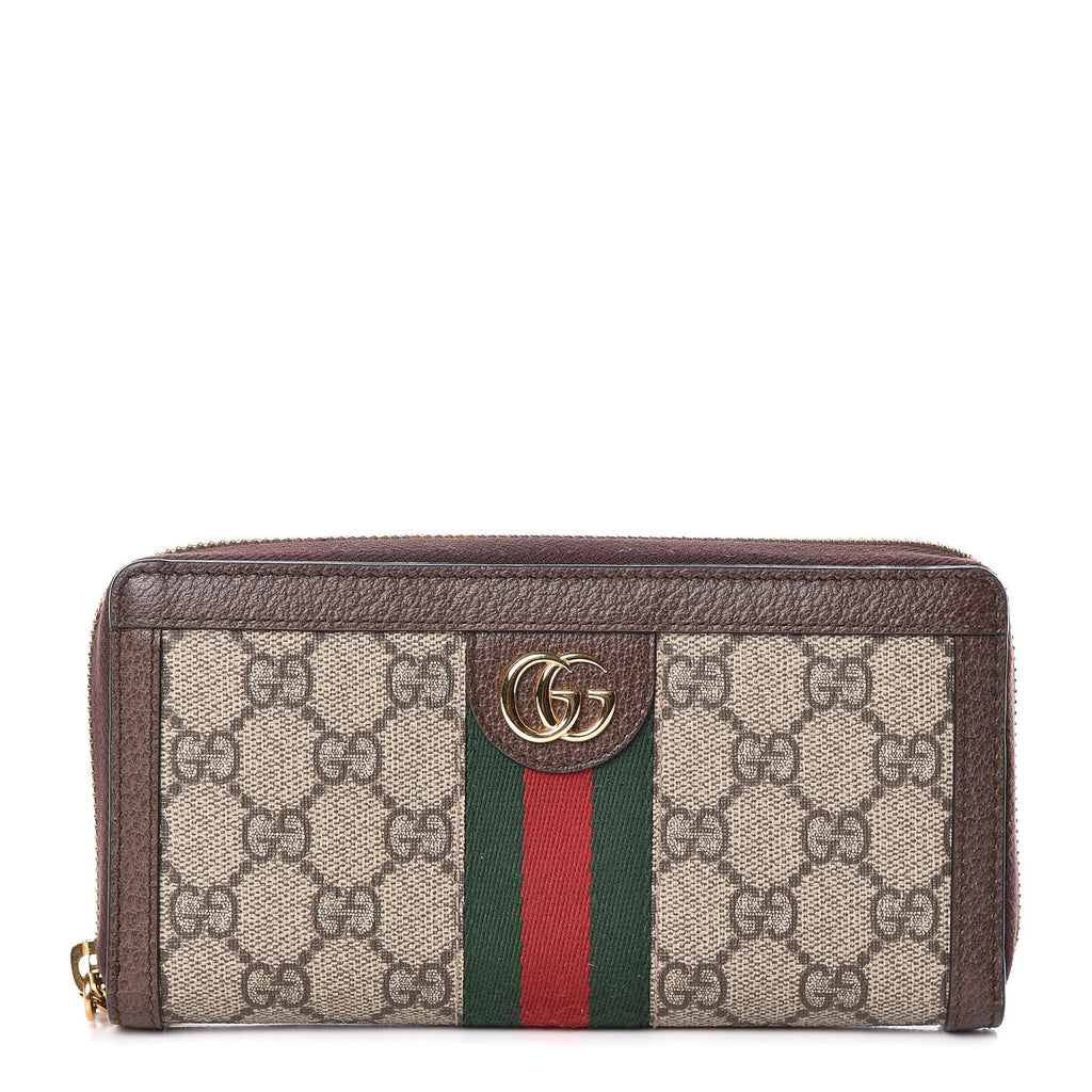 GUCCI OPHIDIA GG SUPREME CANVAS WALLET