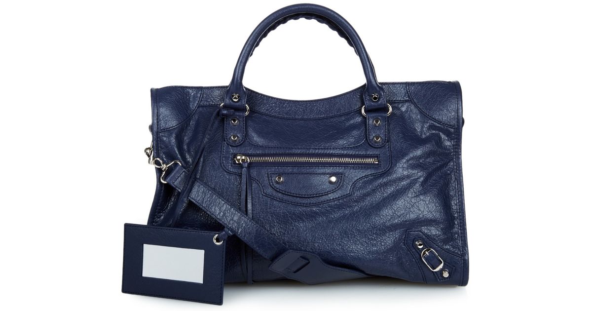 balenciaga city navy blue