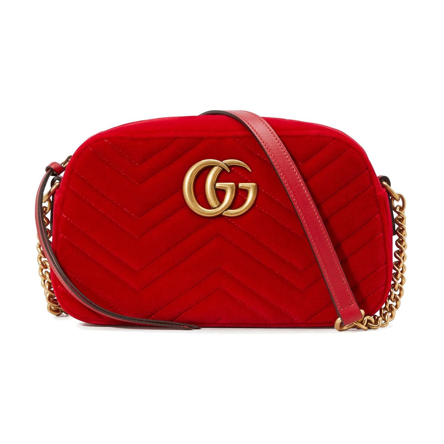 gucci marmont velvet camera bag