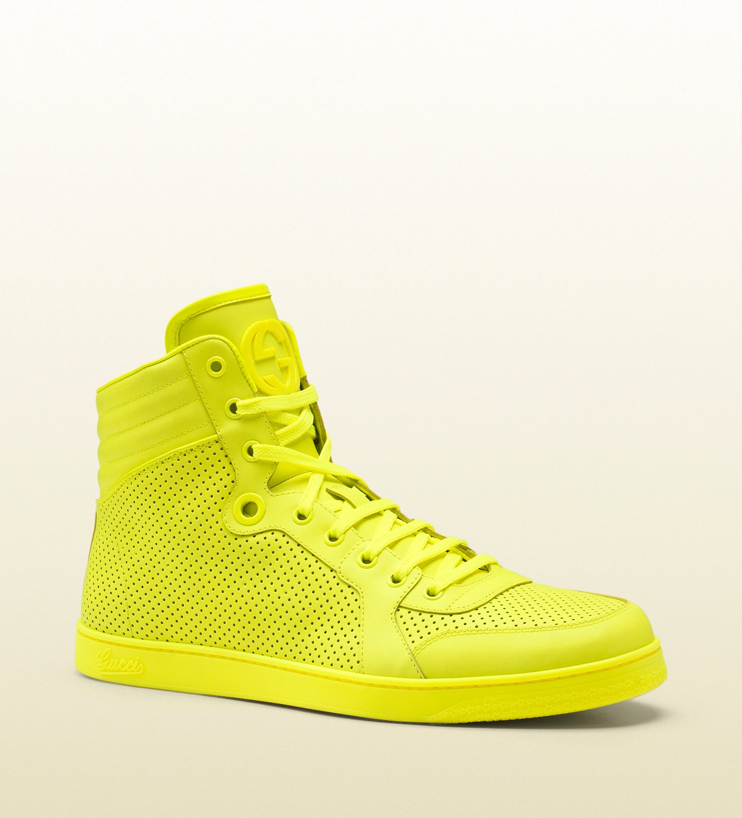 GUCCI NEON HIGH TOP SNEAKERS