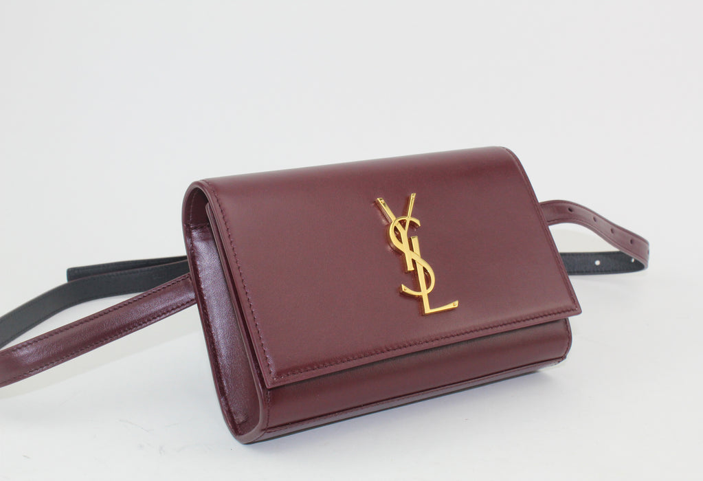 Saint Laurent Kate Belt Bag burgundy — Luxurysnob