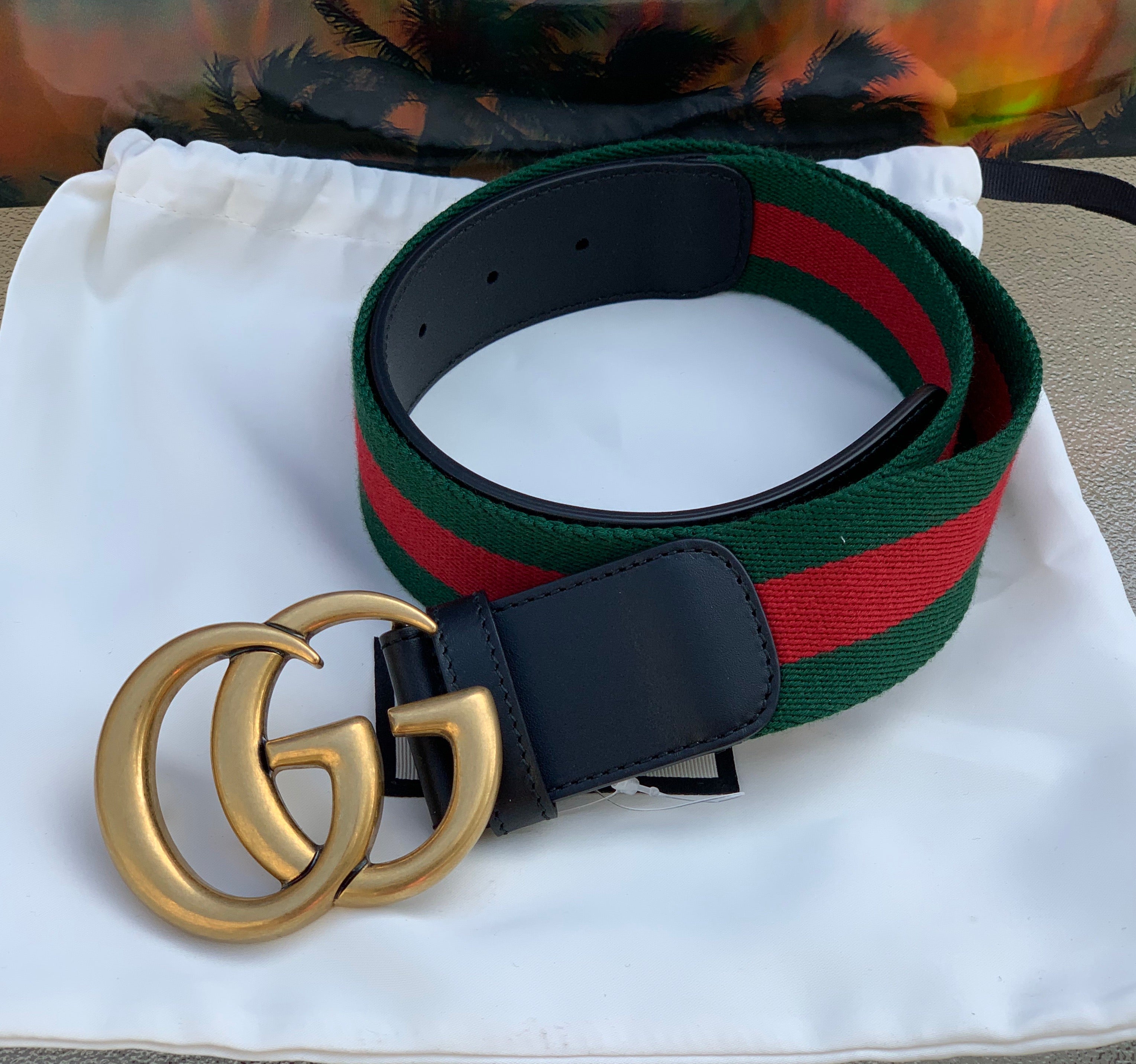 gucci nylon belt