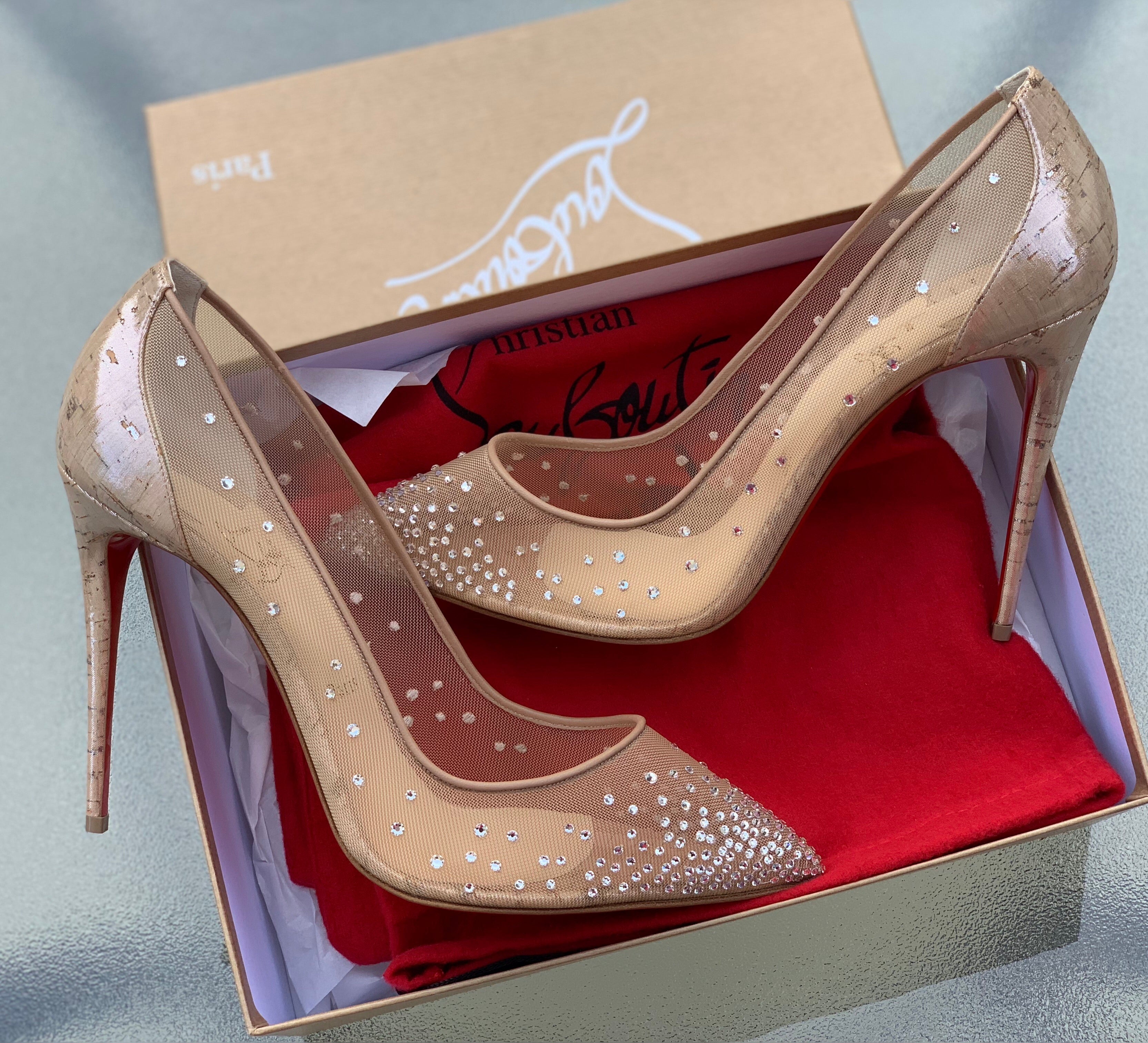 louboutin follies strass 100mm