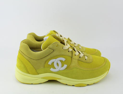 Chanel Yellow Cross Trainer Sneakers — Luxurysnob
