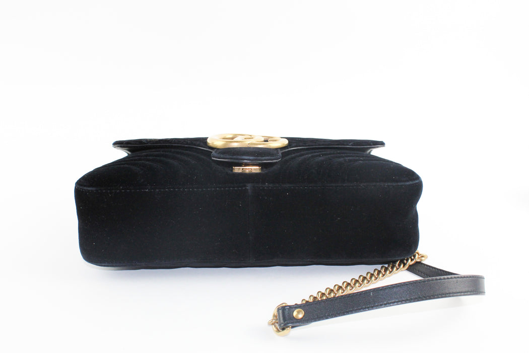 Gucci Marmont Medium Velvet shoulder Bag — Luxurysnob