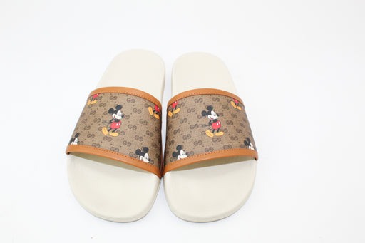Gucci X Disney Mickey Mouse Supreme Mini Canvas GG Slides — Luxurysnob