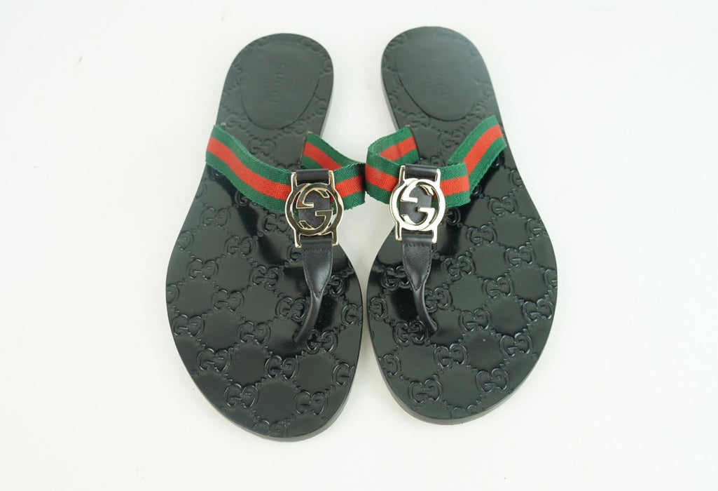 Gucci GG Web Thong Sandal — Luxurysnob