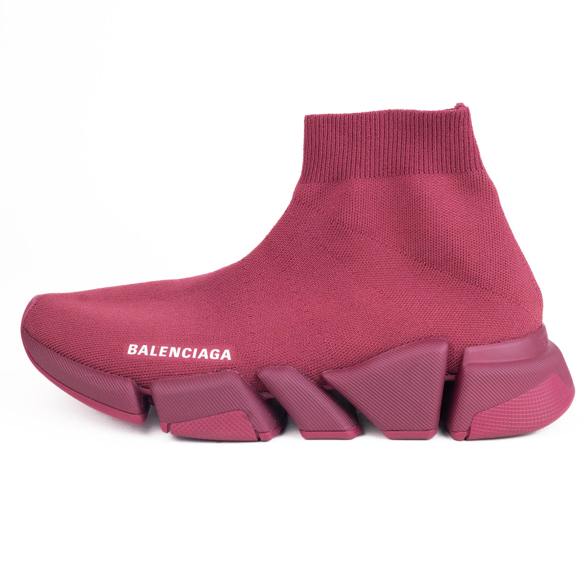 Balenciaga Race Runner trainers 635  liked on Polyvore featuring shoes  sneakers white pointed shoes p  Burgundy shoes Balenciaga race runner  Pointy shoes
