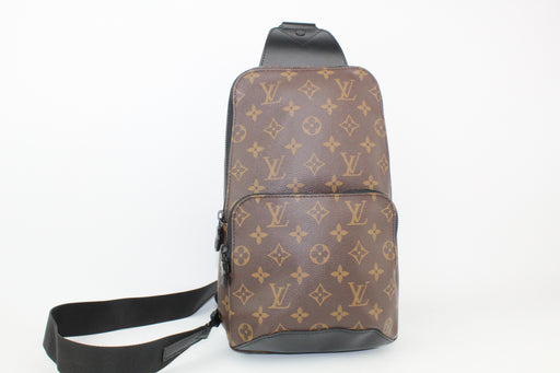 Louis Vuitton Avenue Sling Bag Monogram Macassar Brown in Coated Canvas  with Black-tone - US