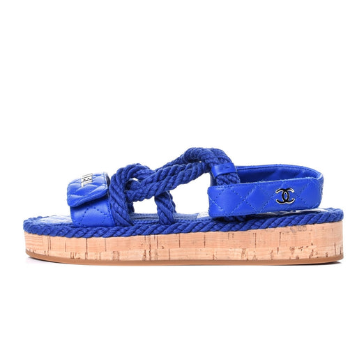 Chanel Cord & Lambskin Sandals — Luxurysnob