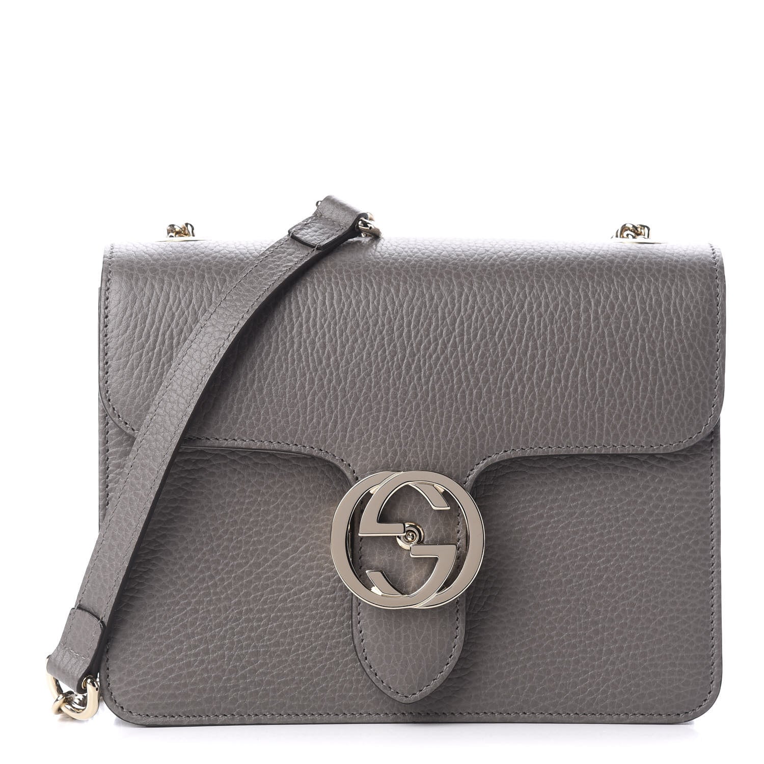 gucci dollar calfskin interlocking shoulder bag