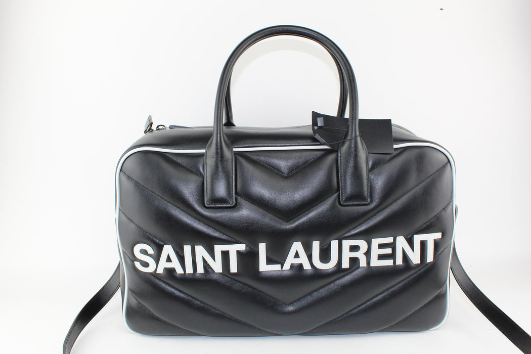 Saint Laurent Extra Large Logo Bowler Duffel Bag — Luxurysnob