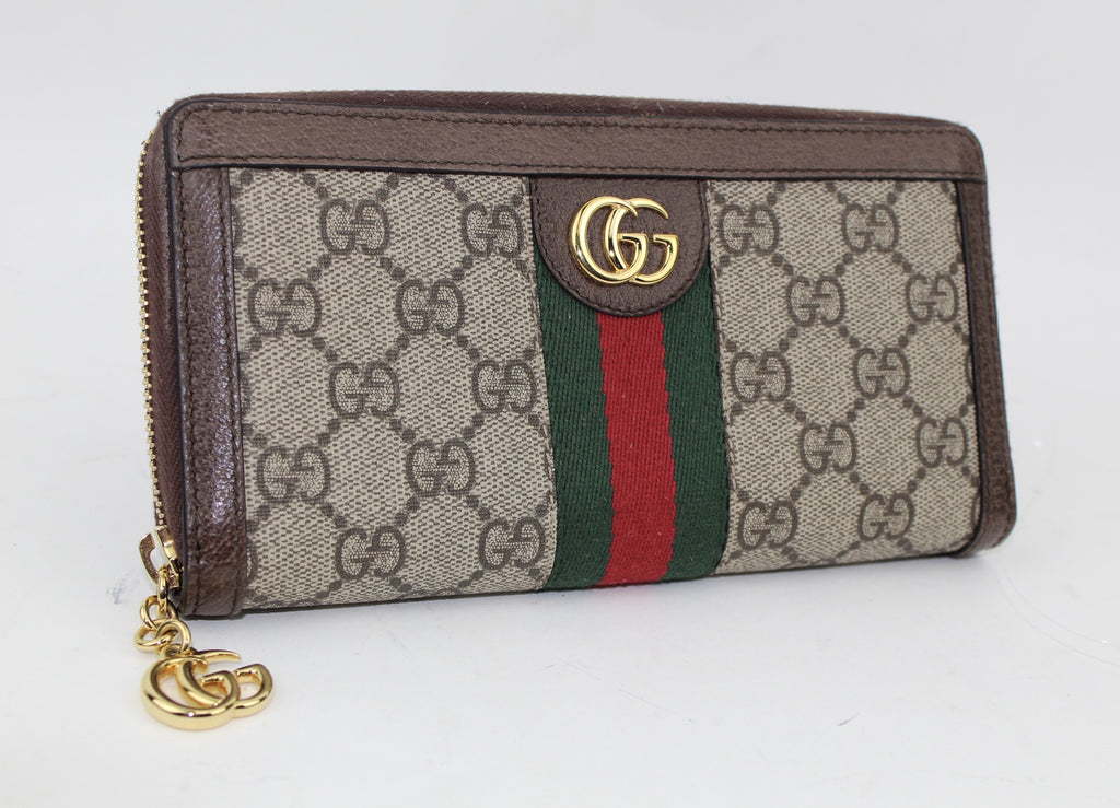 GUCCI OPHIDIA GG SUPREME CANVAS WALLET