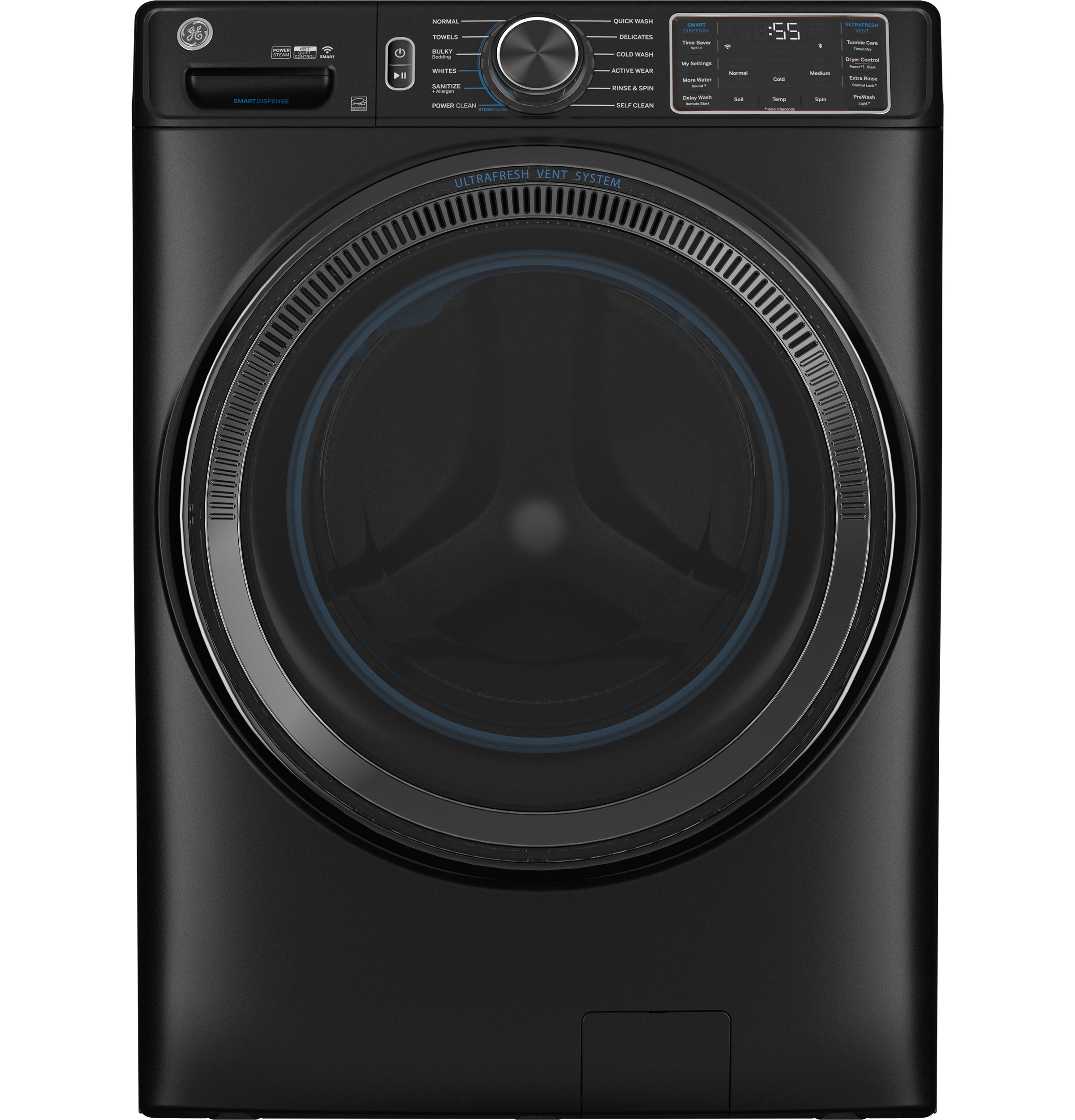 GE® ENERGY STAR® 5.0 cu. ft. Capacity Smart Front Load Steam Washer with SmartDispense™ UltraFresh Vent System with OdorBlock™ and Sanitize + Allergen