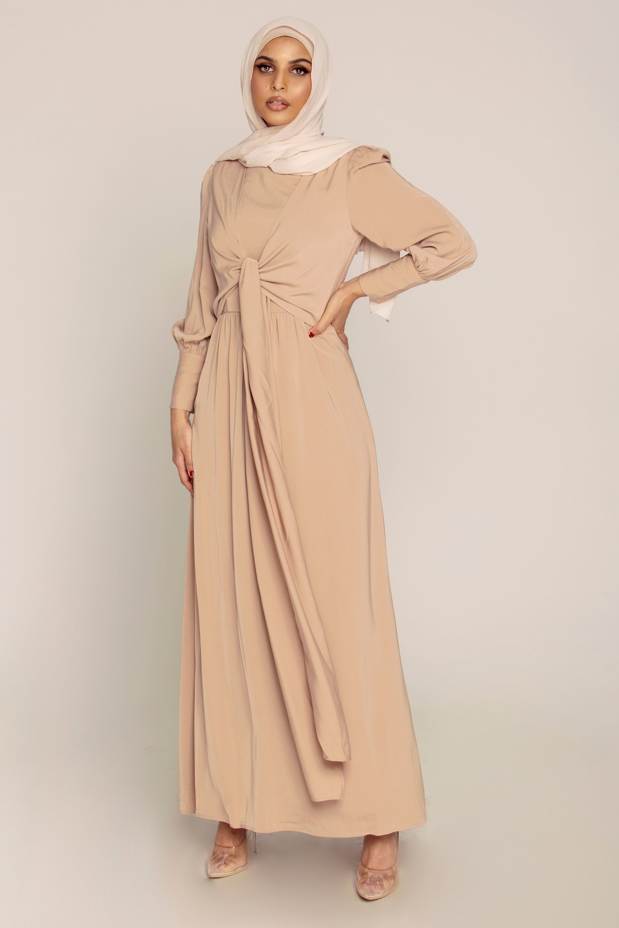 tie front maxi dress